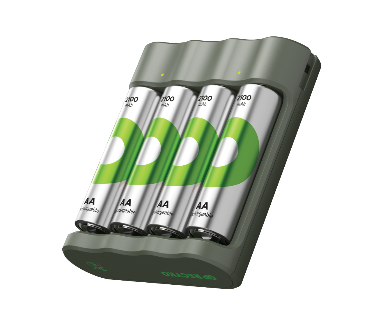 GP Recyko 每日充(USB/4槽)充電器B441連4粒 2100mAh AA鎳氫充電電池