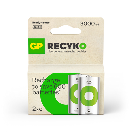 GP Recyko C型充電池3000mAh (2粒裝)