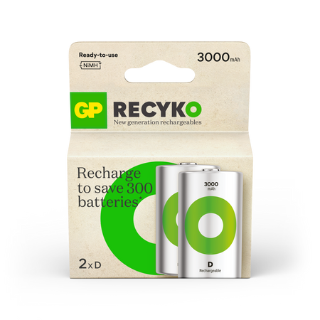 GP Recyko D型充電池3000mAh (2粒裝)