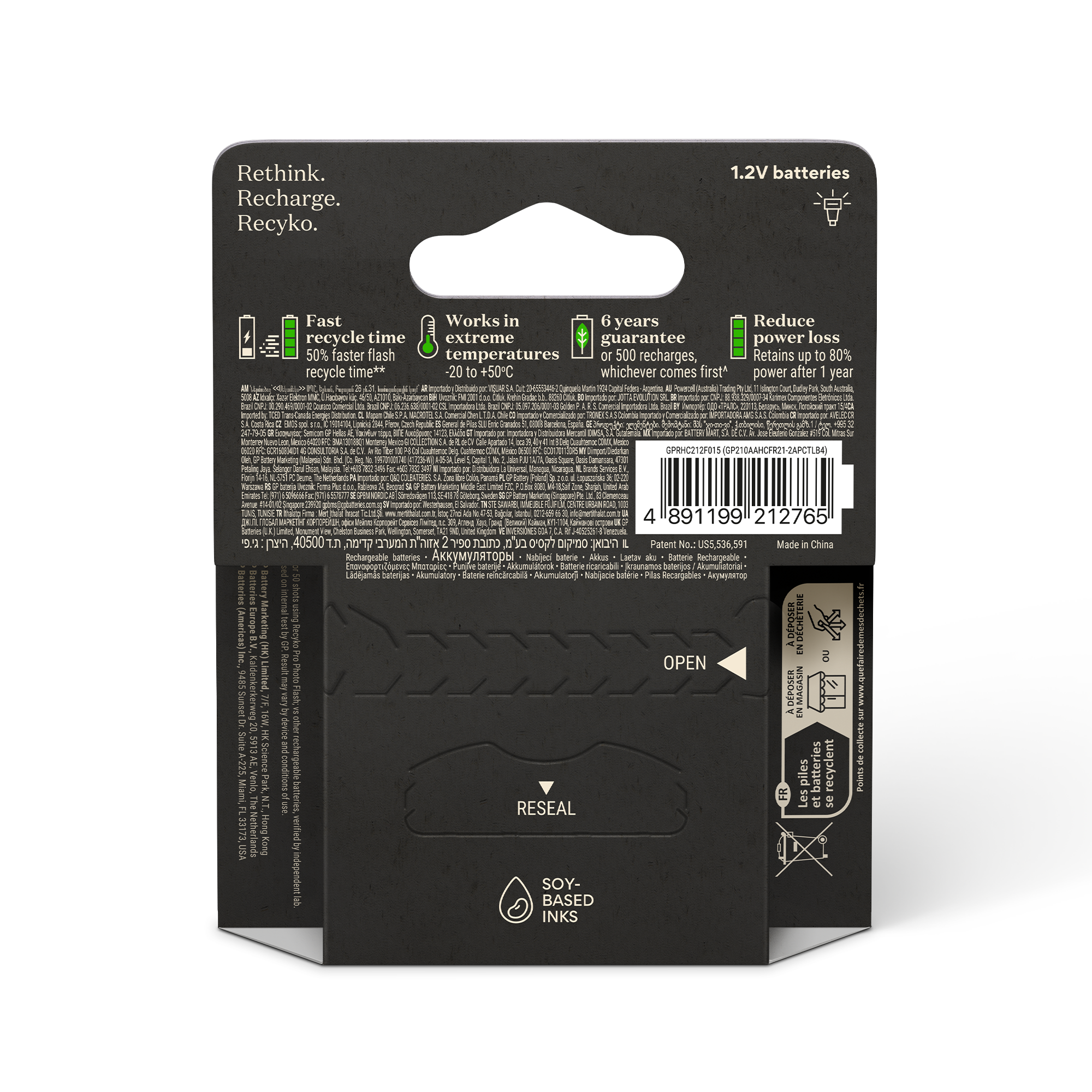 GP Recyko Pro AA 2000mAh閃光燈充電池 (4粒裝)