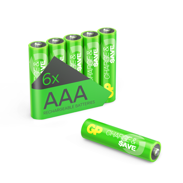 GP Charge & $ave AAA充電池 650mAh (6粒裝)