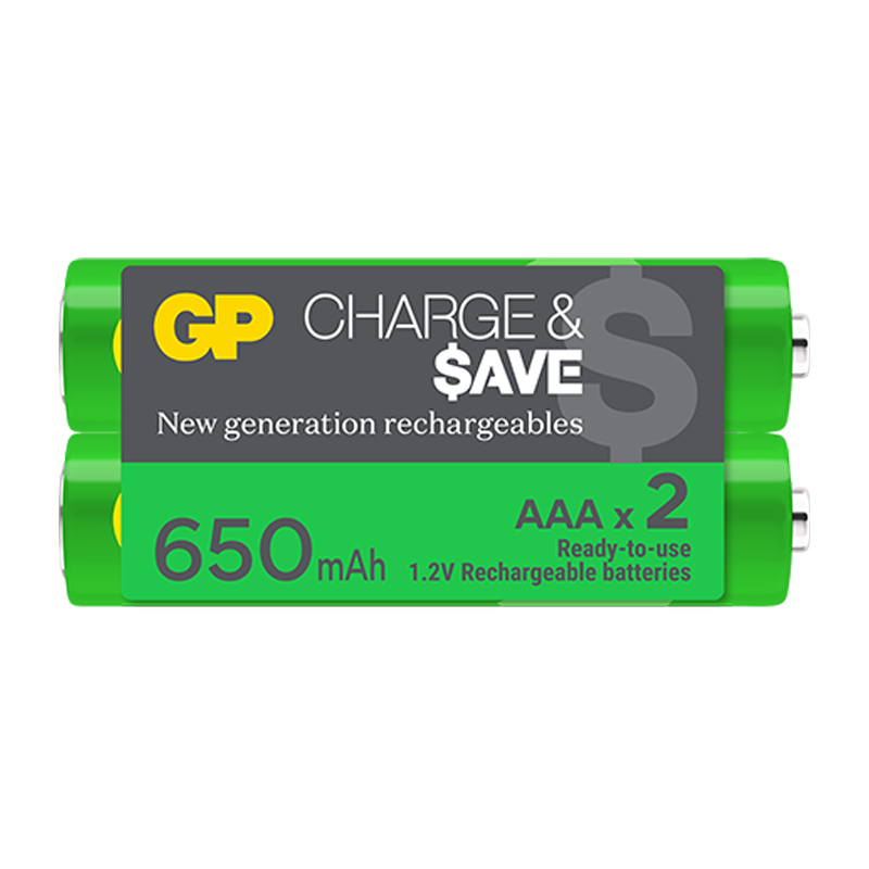 GP Charge & $ave AAA充電池 650mAh