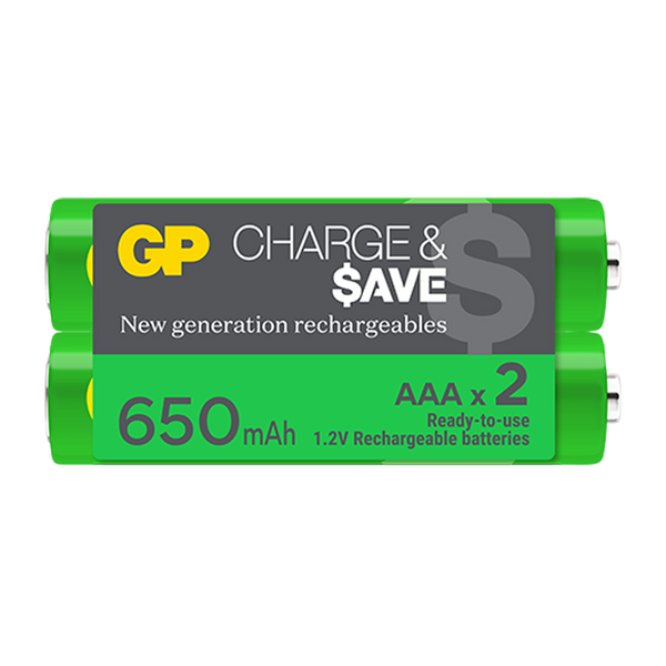 GP Charge & $ave AAA充電池 650mAh