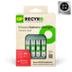 GP Recyko充電電池入門套裝 — 含充電器 (B423) + 4粒 2100mAh AA充電電池 (附送電池收納盒)