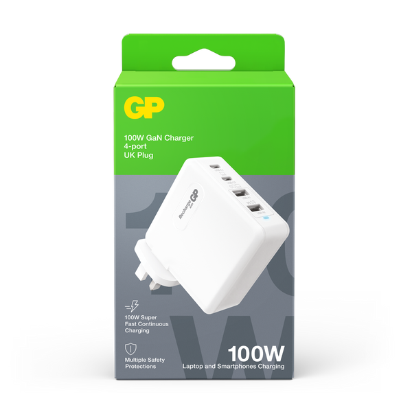 GP 100W USB-C 及 USB-A GaN 4接口快速充電器