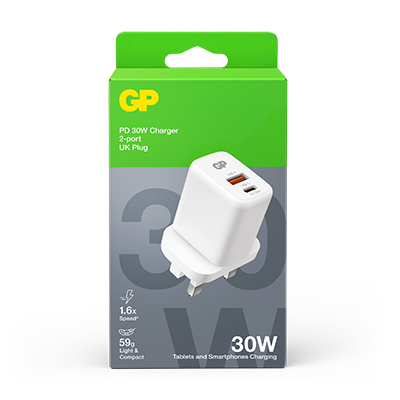 GP 30W USB-C 及USB-A 雙接口PD快速充電器