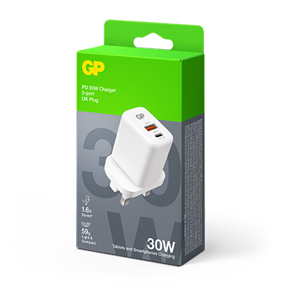 GP 30W USB-C 及USB-A 雙接口PD快速充電器