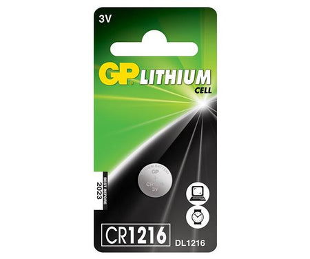 GP 高效鈕型鋰電池CR1216