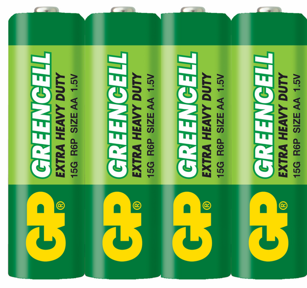 GP重量級碳性電池 AA 4粒 收縮裝  | GP Greencell AA 4's Shrink Wrap