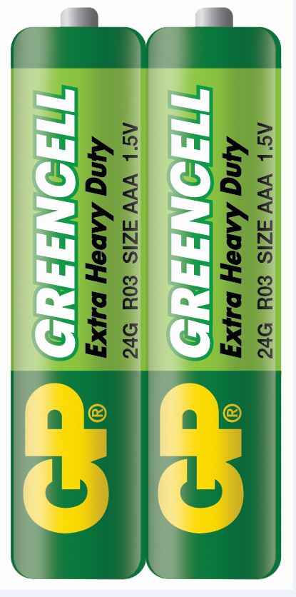 GP重量級碳性電池 AAA 2粒 收縮裝 | GP Greencell AAA  2's Shrink Wrap